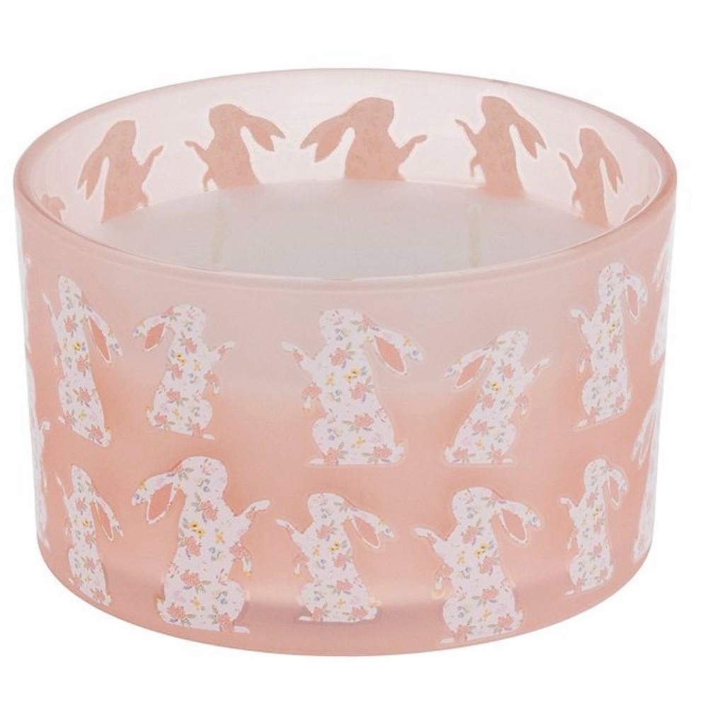 🆕🐰 CELEBRATE TOGETHER “LILAC FIELDS” FLORAL BUNNY EASTER/SPRING 3-WICK CANDLE.